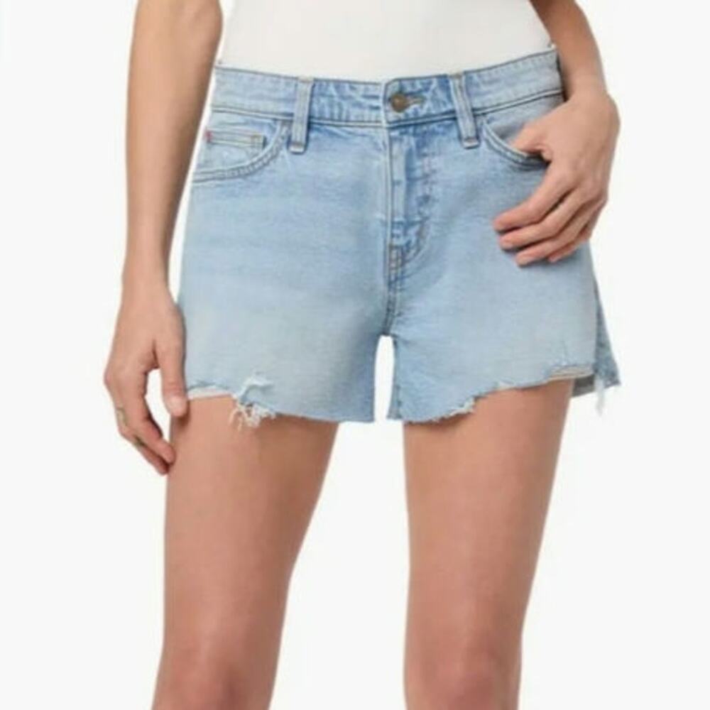 Hudson Gracie Light Blue Denim Raw Hem Shorts 32 Classic Summer Americana